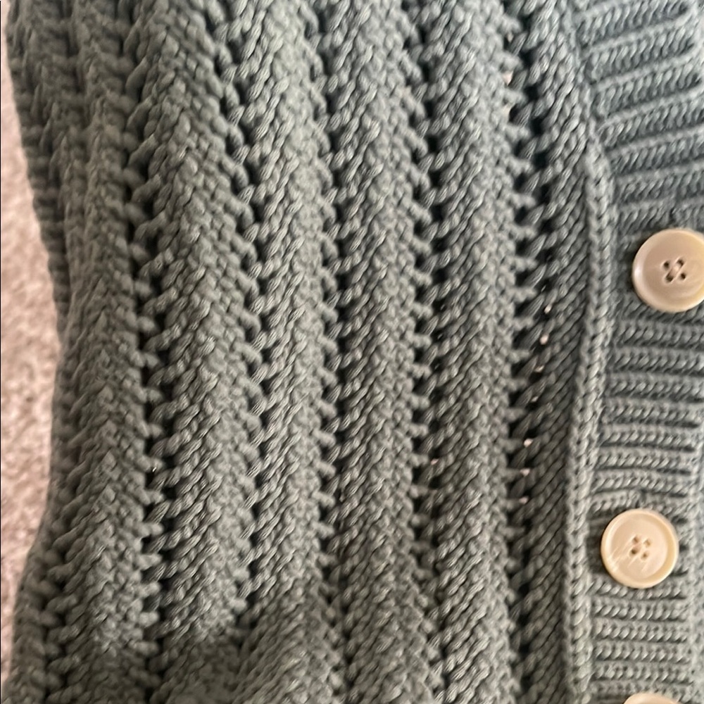 Cozy Olive Green Cardigan Sweater - Picture 15 of 15